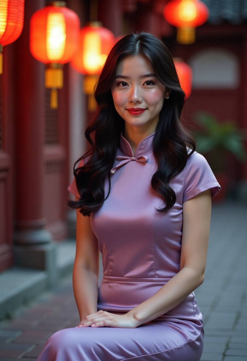 御梦子在雪巷举起镜头